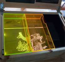 Innenraum der truhe beleuchtet